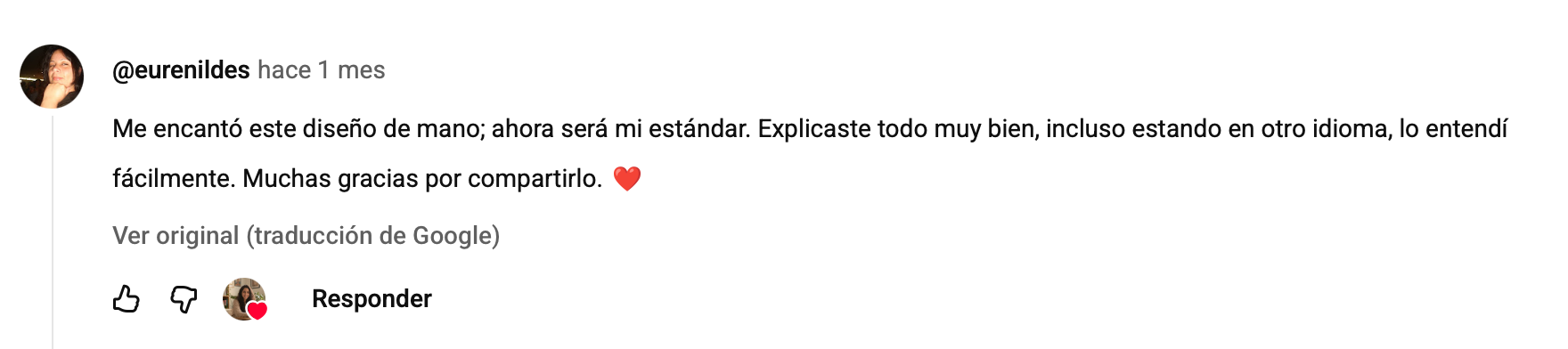 Comentario en YouTube